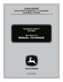 John Deere Gator XUV 850D utility vehicle pdf technical manual FR - John Deere manuals - JD-TM9152-FR