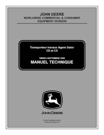 John Deere CS e CS Gator veículo utilitário pdf manual técnico FR - John Deere manuais - JD-TM9503-FR