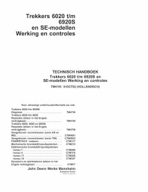 TM4745-NL Manuel technique de diagnostic des tracteurs John Deere 6020, 6120, 6220, 6320, 6420, 6420S, 6520, 6620, 6820, 6920...