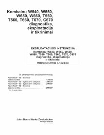 TM401626-LT Manual técnico de reparo das colheitadeiras John Deere W540, W550, W560, W660, T550, T560, T660, T670 e C670 LT (...