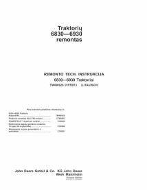 John Deere 6830, 6930 tractor pdf manual técnico de reparación LT - John Deere manuales - JD-TM400626-LT