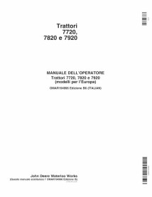 John Deere 7720, 7820, 7920 tracteur pdf manuel d'utilisation IT - John Deere manuels - JD-OMAR194996-IT