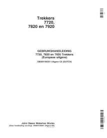 John Deere 7720, 7820, 7920 trator pdf manual do operador NL - John Deere manuais - JD-OMAR195001-NL