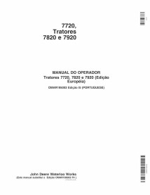 John Deere 7720, 7820, 7920 tracteur pdf manuel d'utilisation PT - John Deere manuels - JD-OMAR195003-PT