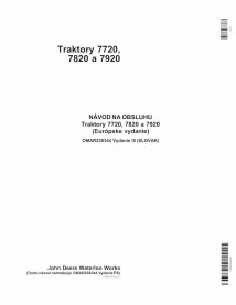 John Deere 7720, 7820, 7920 tracteur pdf manuel d'utilisation SK - John Deere manuels - JD-OMAR238344-SK