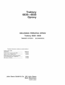 John Deere 6830, 6930 trator pdf reparação manual técnico SK - John Deere manuais - JD-TM400676-SK