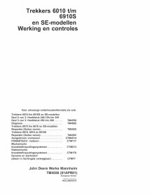 TM4556-NL John Deere 6010, 6110, 6210, 6310, 6410, 6510, 6610, 6810, 6910 tractor technical manual - all inclusive NL (TM4556)