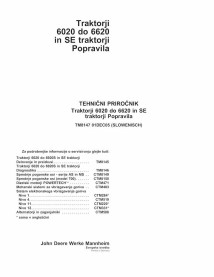 John Deere 6020, 6120, 6220, 6320, 6420, 6420S, 6520, 6620 tractor pdf repair technical manual SL - John Deere manuals - JD-T...