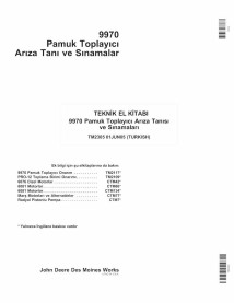 Colhedora de algodão John Deere 9970 pdf manual técnico de solução de problemas TR - John Deere manuais - JD-TM2305-TR