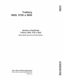 John Deere 5620, 5720, 5820 trator pdf manual do operador CZ - John Deere manuais - JD-OMLG100236-CZ