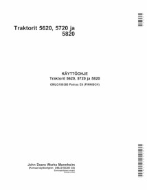 John Deere 5620, 5720, 5820 tracteur pdf manuel d'utilisation FI - John Deere manuels - JD-OMLG100385-FI