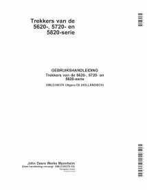 John Deere 5620, 5720, 5820 trator pdf manual do operador NL - John Deere manuais - JD-OMLG100376-NL