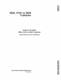 John Deere 5620, 5720, 5820 tracteur pdf manuel d'utilisation TR - John Deere manuels - JD-OMLG100241-TR