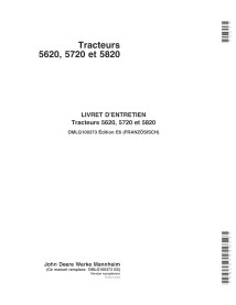 John Deere 5620, 5720, 5820 tracteur pdf manuel d'utilisation FR - John Deere manuels - JD-OMLG100373-FR