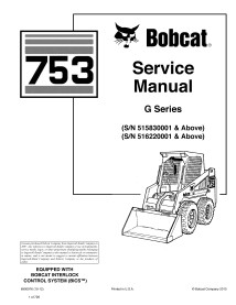 Bobcat 753 skid loader pdf service manual  - BobCat manuals - BOBCAT-6900976-EN