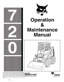 Bobcat 720 skid loader pdf operation & maintenance manual  - BobCat manuals - BOBCAT-720-6549950-EN