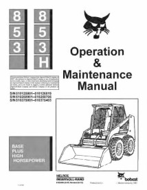 Bobcat 853, 853H cargador deslizante pdf manual de operación y mantenimiento - Gato montés manuales - BOBCAT-853-6722406-EN