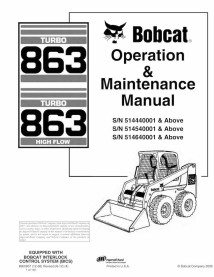 Bobcat 863, 863H cargador deslizante pdf manual de operación y mantenimiento - Gato montés manuales - BOBCAT-863-6900937-EN