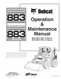 Bobcat 883, 883H cargador deslizante pdf manual de operación y mantenimiento - Gato montés manuales - BOBCAT-883-6901274-EN