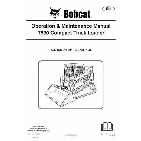 Bobcat T590 cargador de orugas compacto pdf manual de operación y mantenimiento - Gato montés manuales - BOBCAT-T590-6990980-EN