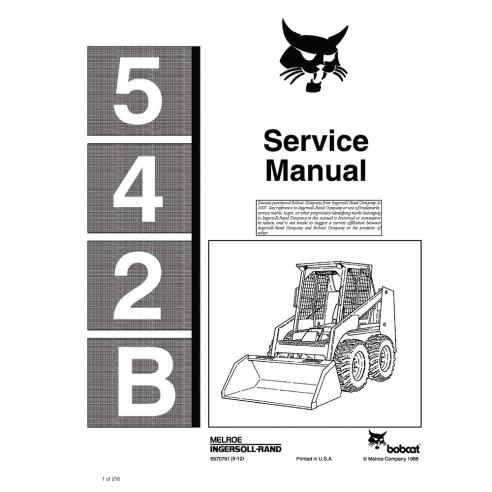 Manual de serviço do carregador Bobcat 542B - BobCat manuais