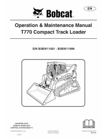 Bobcat T770 compact track loader pdf operation & maintenance manual  - BobCat manuals - BOBCAT-T770-7252397-EN