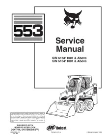 Manual de servicio de la cargadora Bobcat 553 - BobCat manuales
