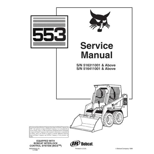 Manual de servicio de la cargadora Bobcat 553 - Gato montés manuales - BOBCAT-6900450