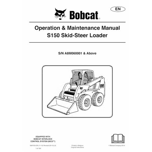 Bobcat S150 cargador de dirección deslizante pdf manual de operación y mantenimiento - Gato montés manuales - BOBCAT-S150-698...