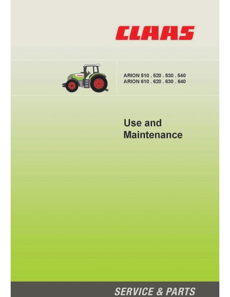 Manuel d'entretien du tracteur Claas Arion 640-610, 540-510 - Claas manuels - CLA-11169710