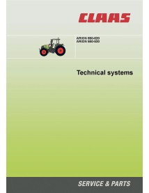 Manuel des systèmes techniques du tracteur Claas Arion 650, 640, 630, 620, 550, 540, 530 - Claas manuels