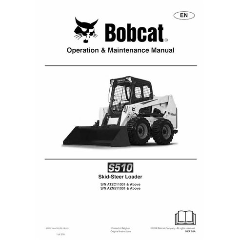Bobcat S510 chargeuse compacte pdf manuel d'utilisation et d'entretien - Lynx manuels - BOBCAT-S510-6990216-EN