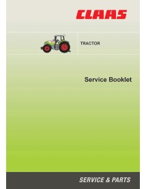 Claas 500 hours interval tractor service booklet - Claas manuels