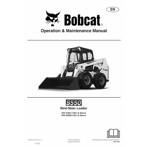Bobcat S550 chargeuse compacte pdf manuel d'utilisation et d'entretien - Lynx manuels - BOBCAT-S550-6990233-EN