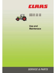 Manuel d'entretien tracteur Claas Ares 546-556-566-616-656-696 - Claas manuels - CLA-6005029590