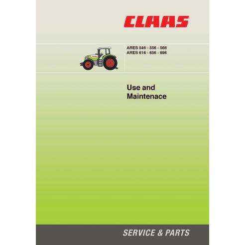 Claas Ares 546 - 556 - 566 - 616 - 656 - 696 manual de mantenimiento del tractor - Claas manuales