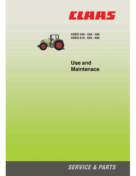 Claas Ares 546 - 556 - 566 - 616 - 656 - 696 manual de mantenimiento del tractor - Claas manuales - CLA-6005029590