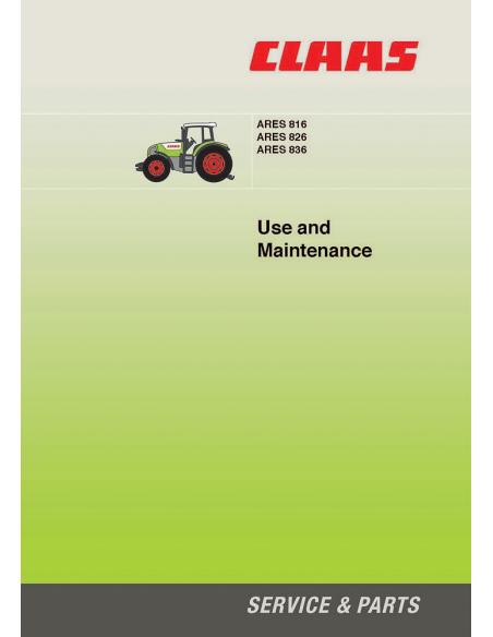 Manuel d'entretien du tracteur Claas Ares 816-826-836 - Claas manuels - CLA-6005029609