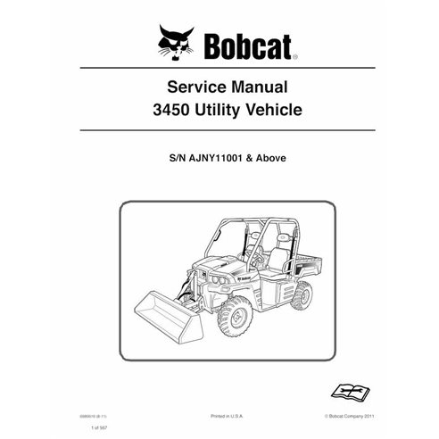 Bobcat 3450 utility vehicle pdf service manual  - BobCat manuals - BOBCAT-3450-6989610-EN