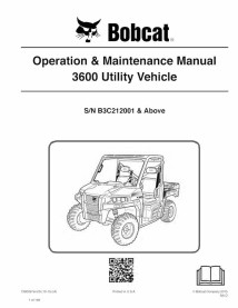 Bobcat 3600 véhicule utilitaire pdf manuel d'utilisation et d'entretien. - Lynx manuels - BOBCAT-3600-7280297-EN