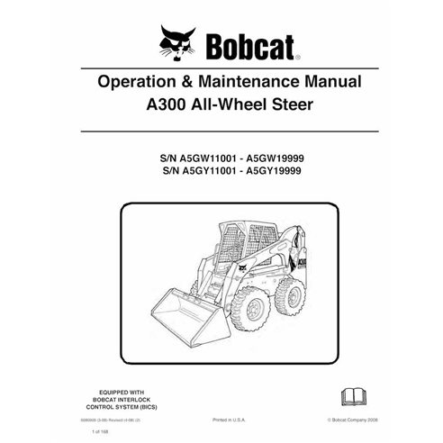 Bobcat A300 cargador de dirección deslizante pdf manual de operación y mantenimiento - Gato montés manuales - BOBCAT-A300-698...
