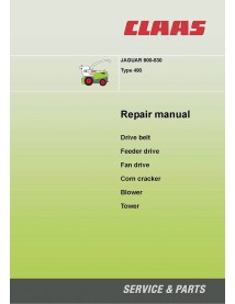 Manual de reparación de la picadora de forraje Claas JAGUAR 900-830 tipo 493 - Claas manuales - CLA-2946621