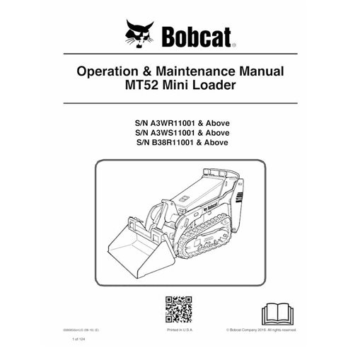 Bobcat MT52 minicargador de orugas pdf manual de operación y mantenimiento - Gato montés manuales - BOBCAT-MT52-6986856-EN