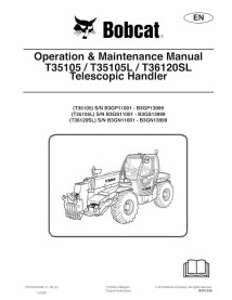 Bobcat T35105, T35105L, T36120SL telescopic handler pdf operation & maintenance manual  - BobCat manuals - BOBCAT-T35105_T351...