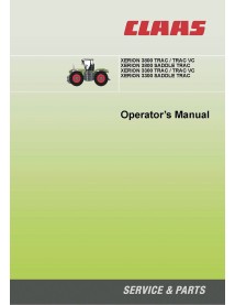Claas Xerion 3300, 3800 tractor operator's manual - Claas manuals - CLA-2904221