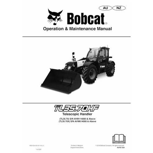 Bobcat TL3070, TL3570X chariot télescopique pdf manuel d'utilisation et d'entretien - Lynx manuels - BOBCAT-TL3570-7283163-EN