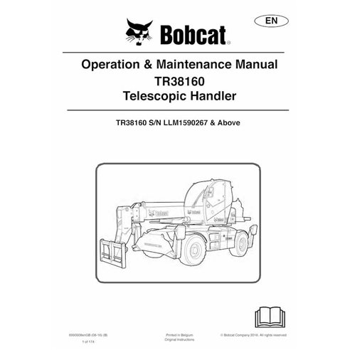 Bobcat TR38160 telescopic handler pdf operation & maintenance manual  - BobCat manuals - BOBCAT-TR38160-6990608-EN