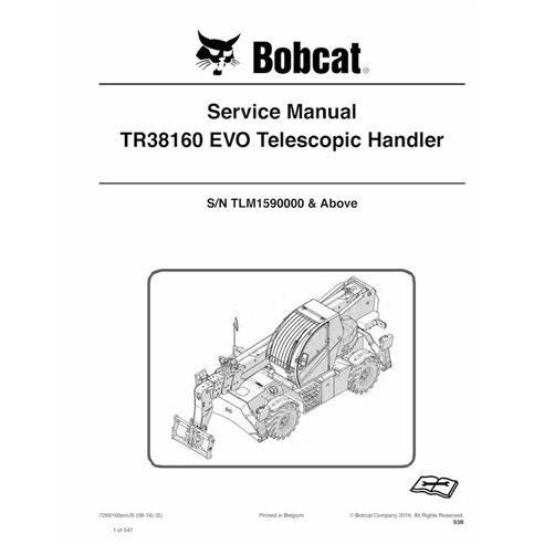Bobcat TR38160 EVO manipulador telescópico pdf manual de servicio - Gato montés manuales - BOBCAT-TR38160-7266169-EN