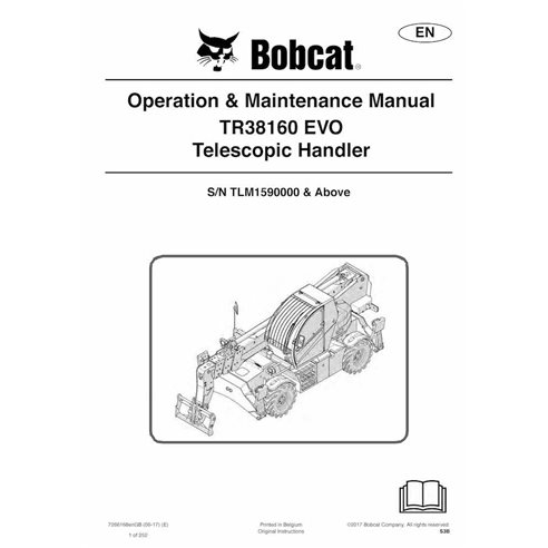 Bobcat TR38160 EVO telescopic handler pdf operation & maintenance manual  - BobCat manuals - BOBCAT-TR38160-EVO-7266168-EN
