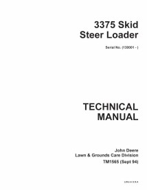 John Deere 3375 skid steer loader pdf technical manual  - John Deere manuals - JD-TM1565-EN